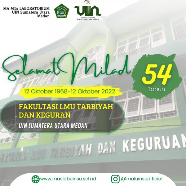 Selamat Milad Ke- 54 Tahun FITK UIN SU Medan